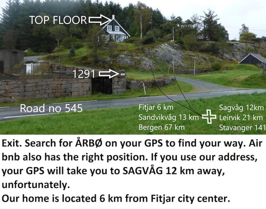 Fitjar Topfloor Apartment Separate Entranc Nice View Stord מראה חיצוני תמונה